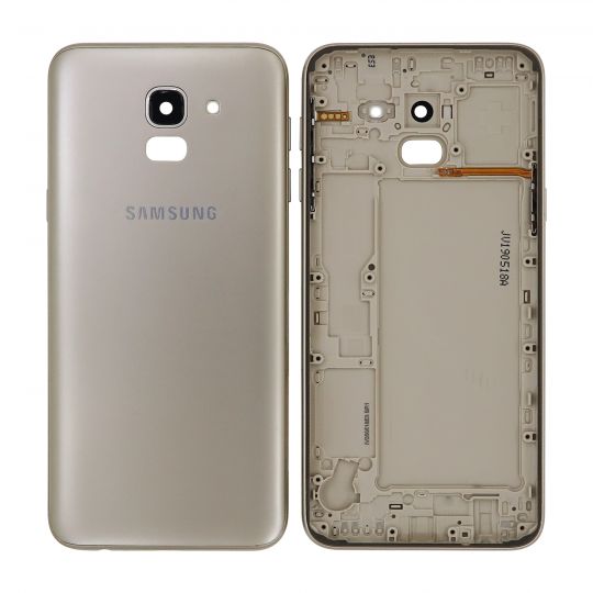 Корпус для Samsung Galaxy J6/J600 (2018) с шлейфом кнопками регулировки звука gold Original Quality