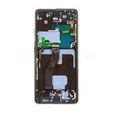 Дисплей (LCD) для Samsung Galaxy S21 Ultra/G998 (2021) с тачскрином и рамкой black Service Original (PN:GH82-24591A)