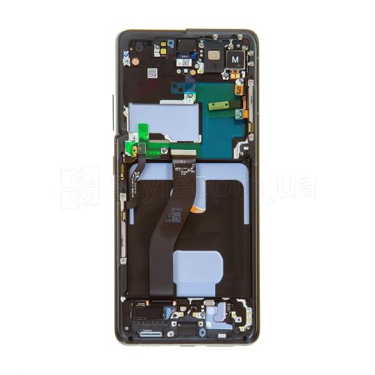 Дисплей (LCD) для Samsung Galaxy S21 Ultra/G998 (2021) з тачскріном та рамкою black Service Original (PN:GH82-24591A)