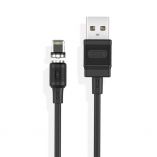 Кабель USB XO NB187 Lightning Magnetic 2.1A black - купить за 43.13 грн в Киеве, Украине