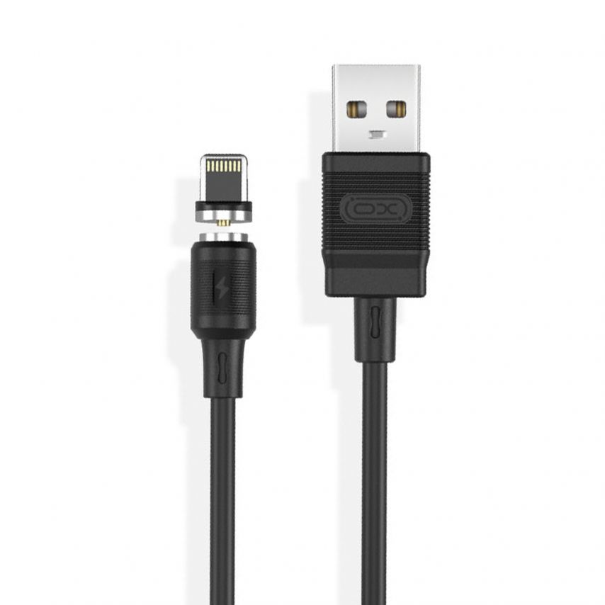 Кабель USB XO NB187 Lightning Magnetic 2.1A black