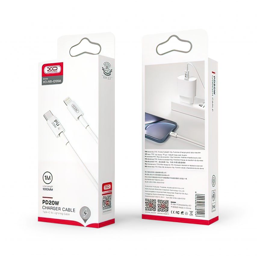 Кабель USB XO NB-Q189A Type-C to Lightning PD 20W white