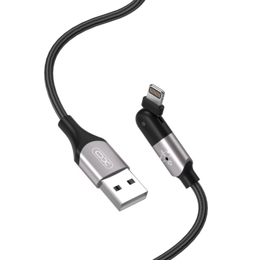 Кабель USB XO NB176 Lightning Quick Charge 2.4A 1.2м black