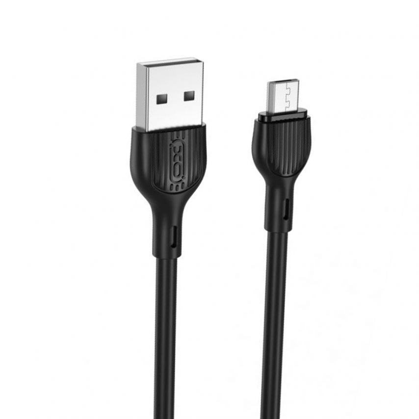 Кабель USB XO NB200 Micro Quick Charge 2.1A black