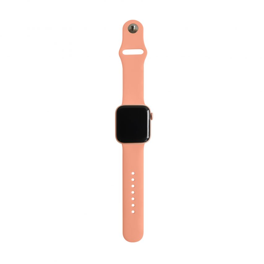 Ремінець для Apple Watch Sport Band силіконовий 38/40мм S/M peach dark / темно-персиковий (42)
