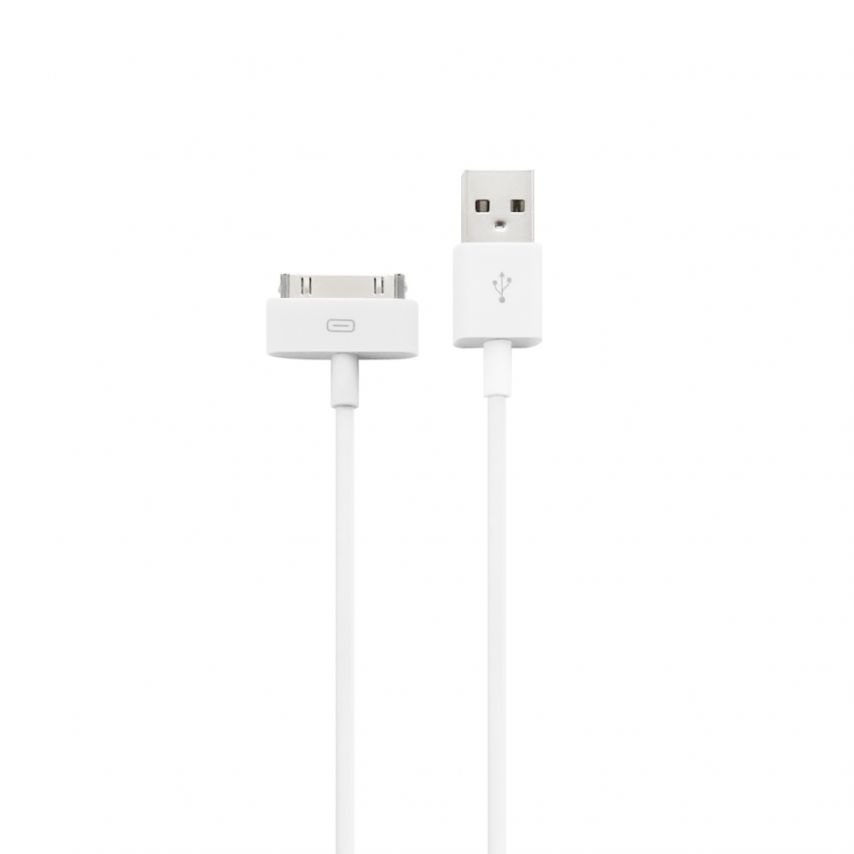 Кабель USB WALKER C115 iPhone 4 white (тех.пак.)