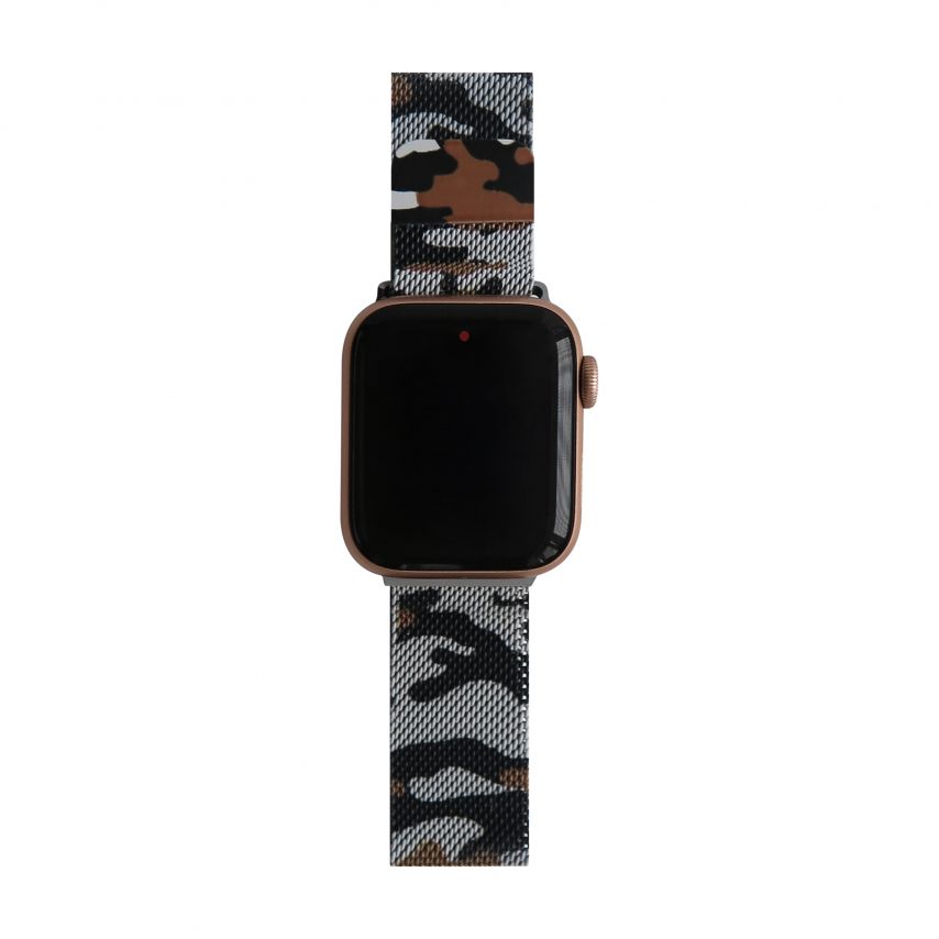 Ремінець для Apple Watch міланська петля 38/40мм old camo brown / коричневий камуфляж (51)