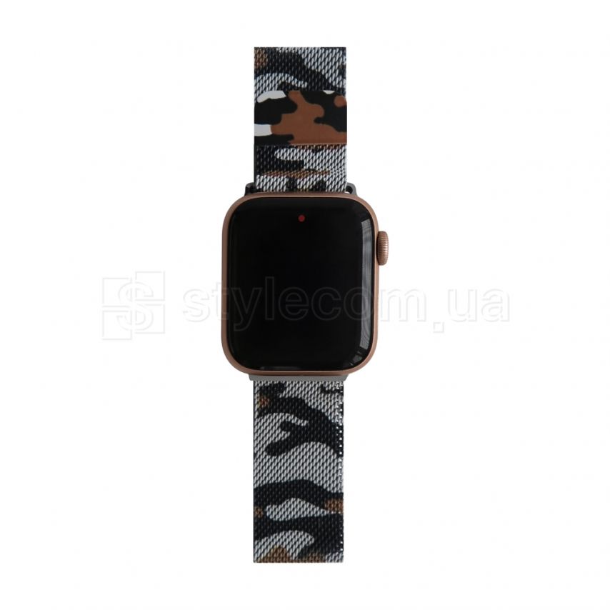 Ремешок для Apple Watch миланская петля 38/40мм old camo brown / коричневый камуфляж (51)