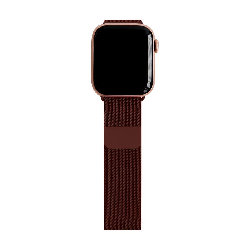 Ремешок для Apple Watch миланская петля 38/40мм rose red / красная роза (31)