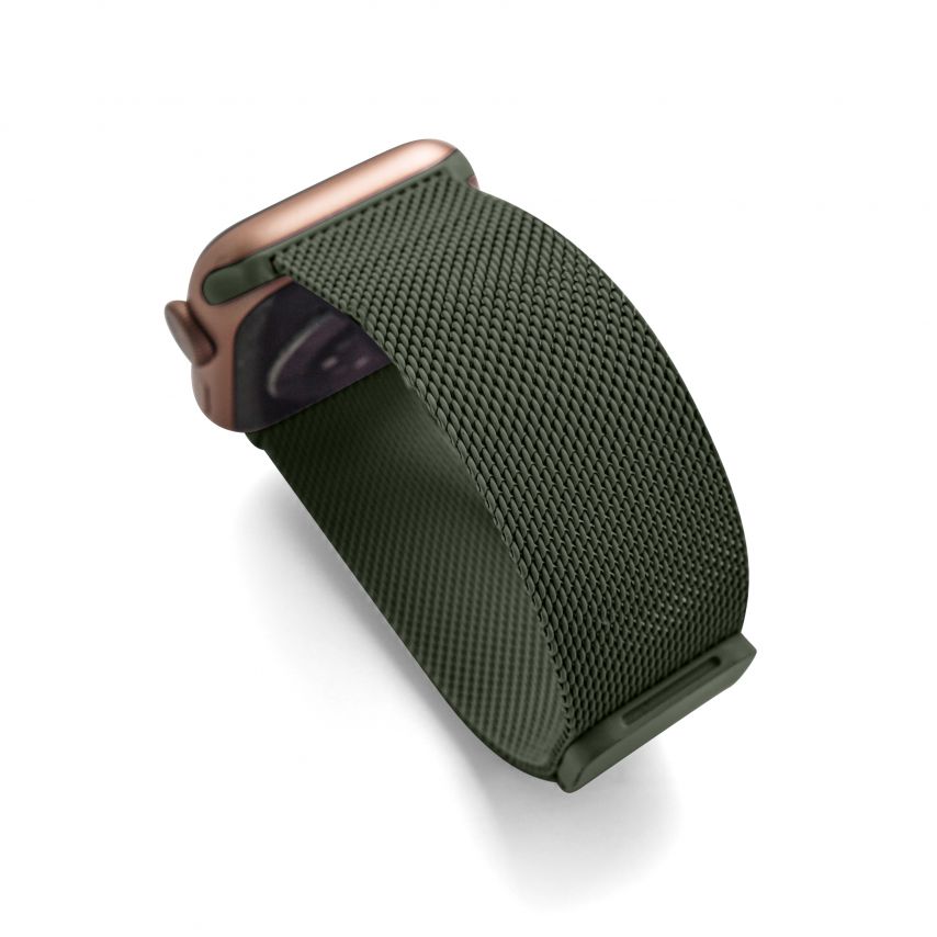 Ремешок для Apple Watch миланская петля 38/40мм olive green / оливковый (6)