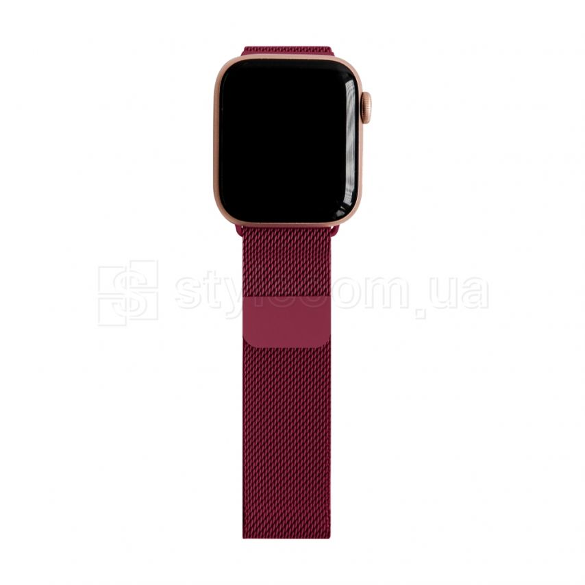 Ремешок для Apple Watch миланская петля 38/40мм wine red / красное вино (20)