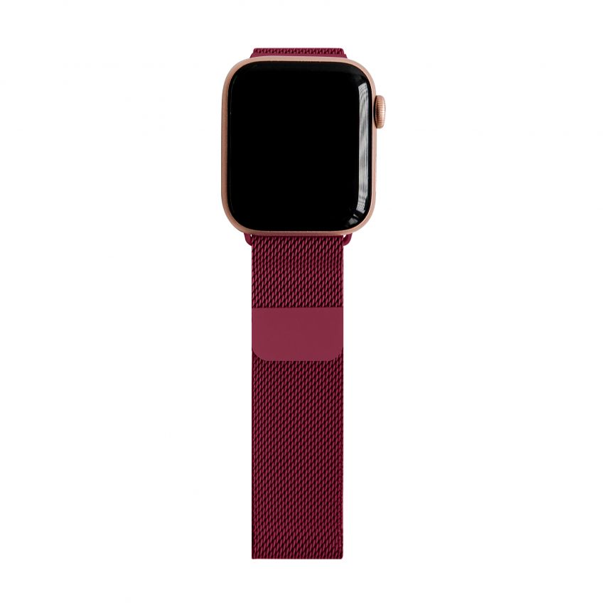 Ремінець для Apple Watch міланська петля 38/40мм wine red / червоне вино (20)