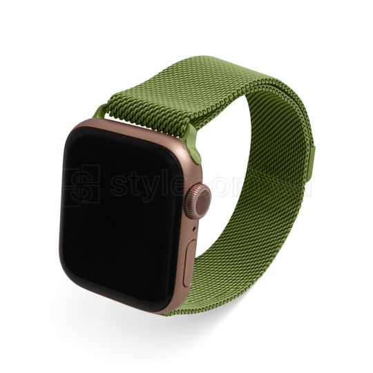 Ремешок для Apple Watch миланская петля 38/40мм grass green / зелёная трава (3)