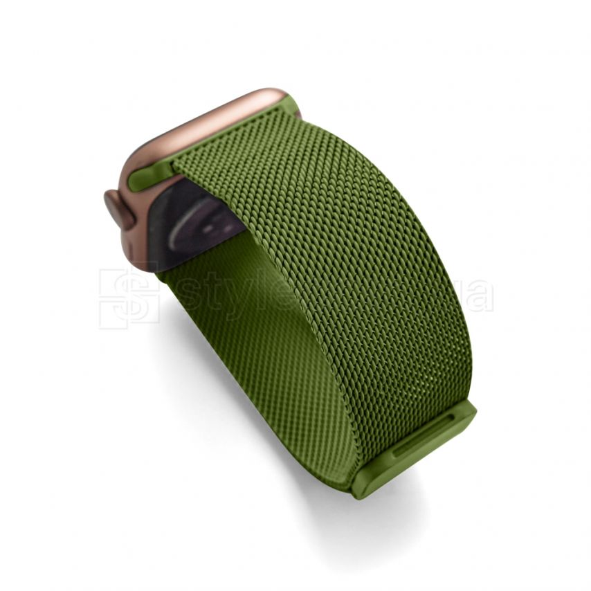 Ремешок для Apple Watch миланская петля 38/40мм grass green / зелёная трава (3)