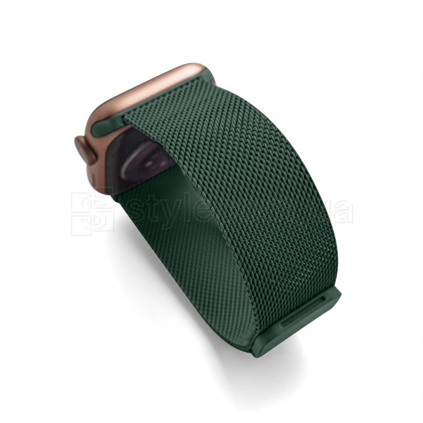 Ремешок для Apple Watch миланская петля 38/40мм dark green / темно-зеленый (5)