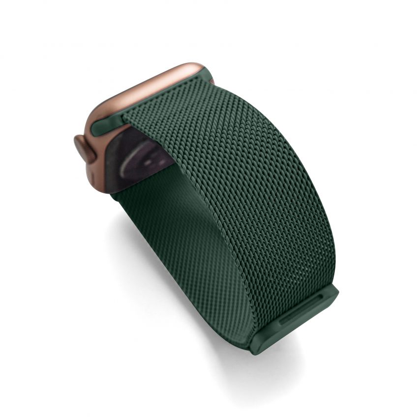 Ремінець для Apple Watch міланська петля 38/40мм dark green / темно-зелений (5)