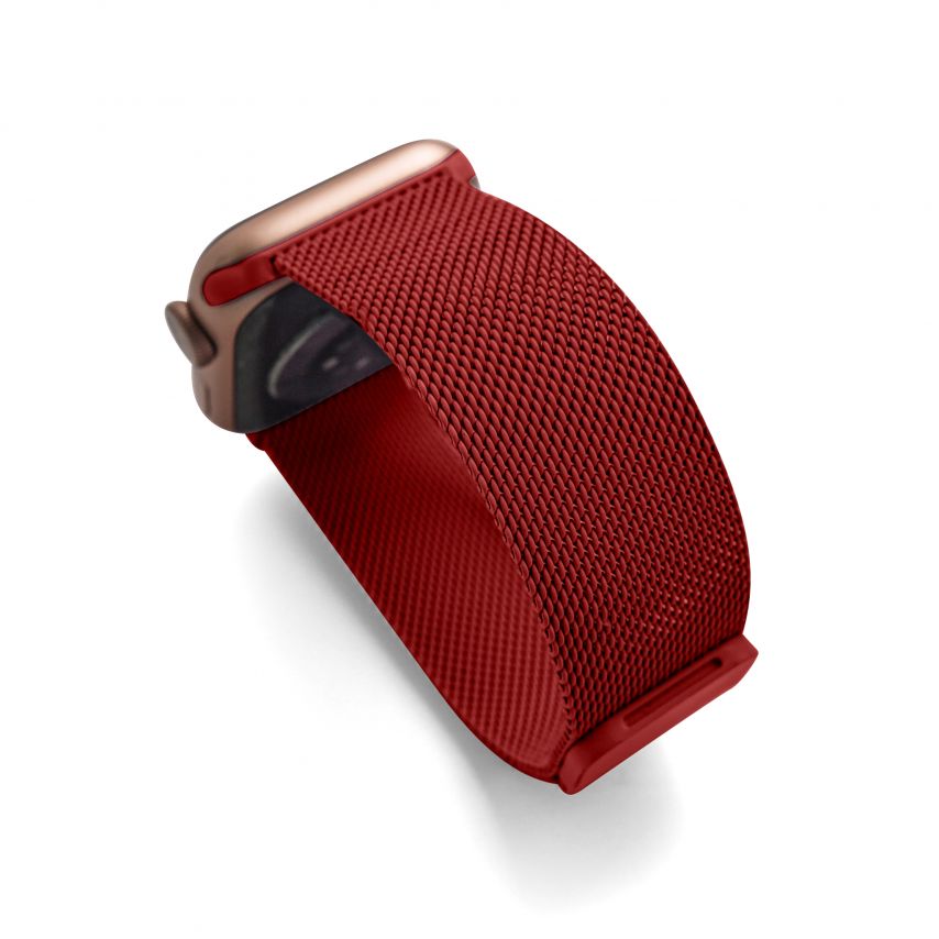 Ремінець для Apple Watch міланська петля 38/40мм tea red / червоний чай (25)
