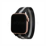 Ремешок для Apple Watch миланская петля 38/40мм black+grey / черный+серый (36)