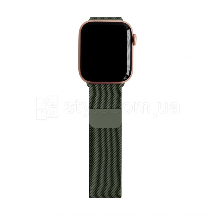 Ремінець для Apple Watch міланська петля 42/44мм olive green / оливковий (6)