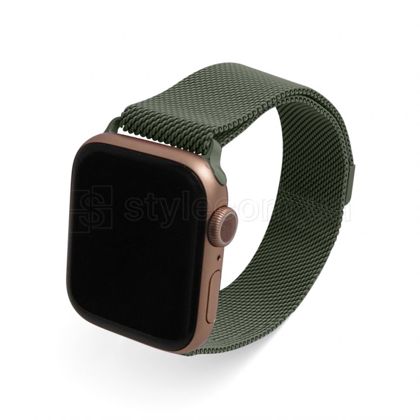 Ремешок для Apple Watch миланская петля 42/44мм olive green / оливковый (6)