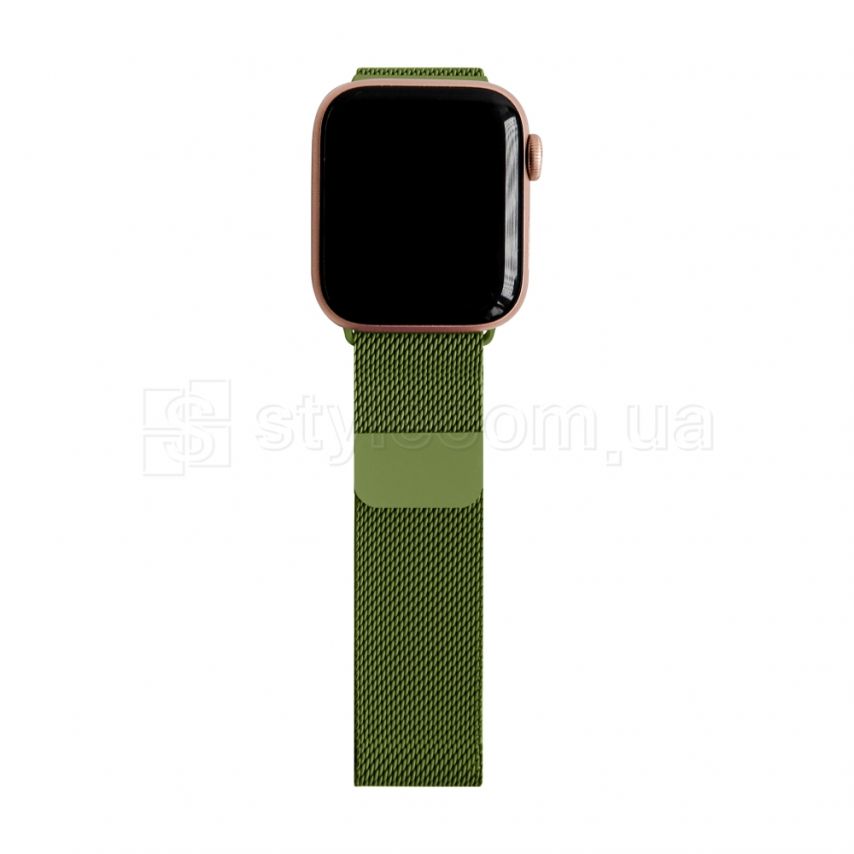 Ремешок для Apple Watch миланская петля 42/44мм grass green / зелёная трава (3)