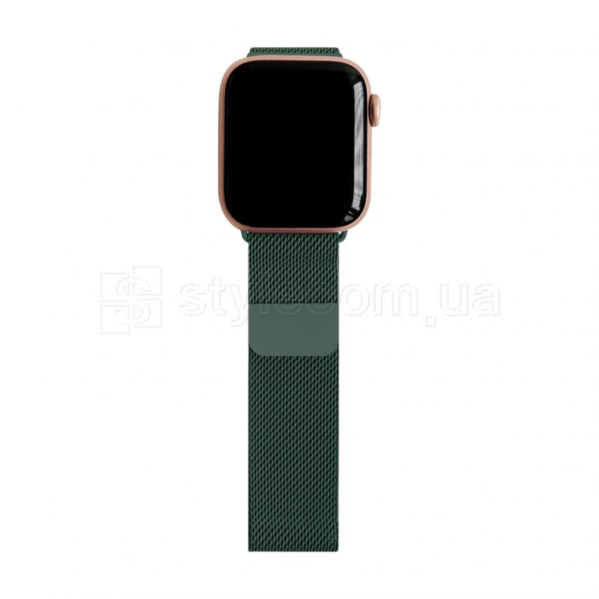 Ремінець для Apple Watch міланська петля 42/44мм dark green / темно-зелений (5)