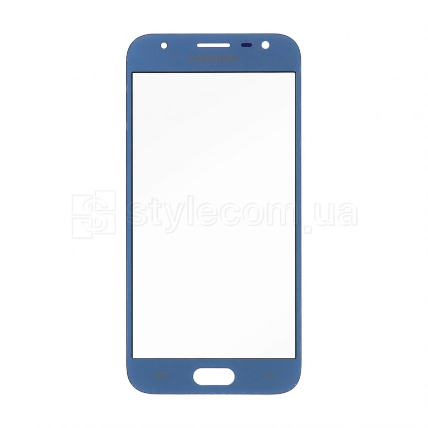 Стекло дисплея для переклейки Samsung Galaxy J3/J330 (2017) с OCA-плёнкой light blue Original Quality