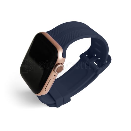 Ремешок для Apple Watch Sport Band рифленый 42/44мм S/M dark blue / темно-синий (4)
