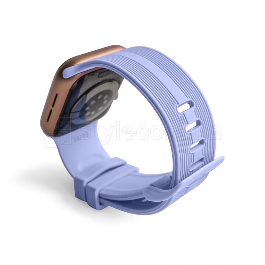 Ремінець для Apple Watch Sport Band рифлений 42/44мм S/M purple / бузковий (5)