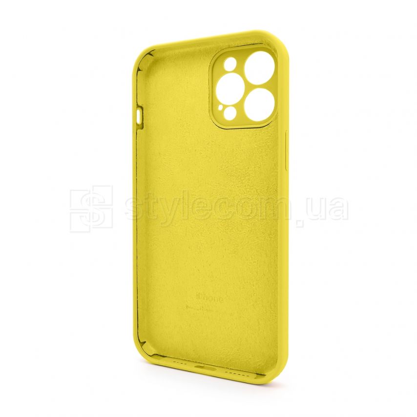 Чехол Full Silicone Case для Apple iPhone 12 Pro Max canary yellow (50) закрытая камера