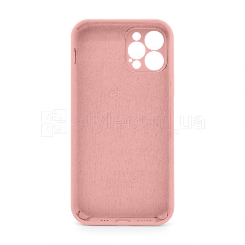 Чехол Full Silicone Case для Apple iPhone 12 Pro light pink (12) закрытая камера