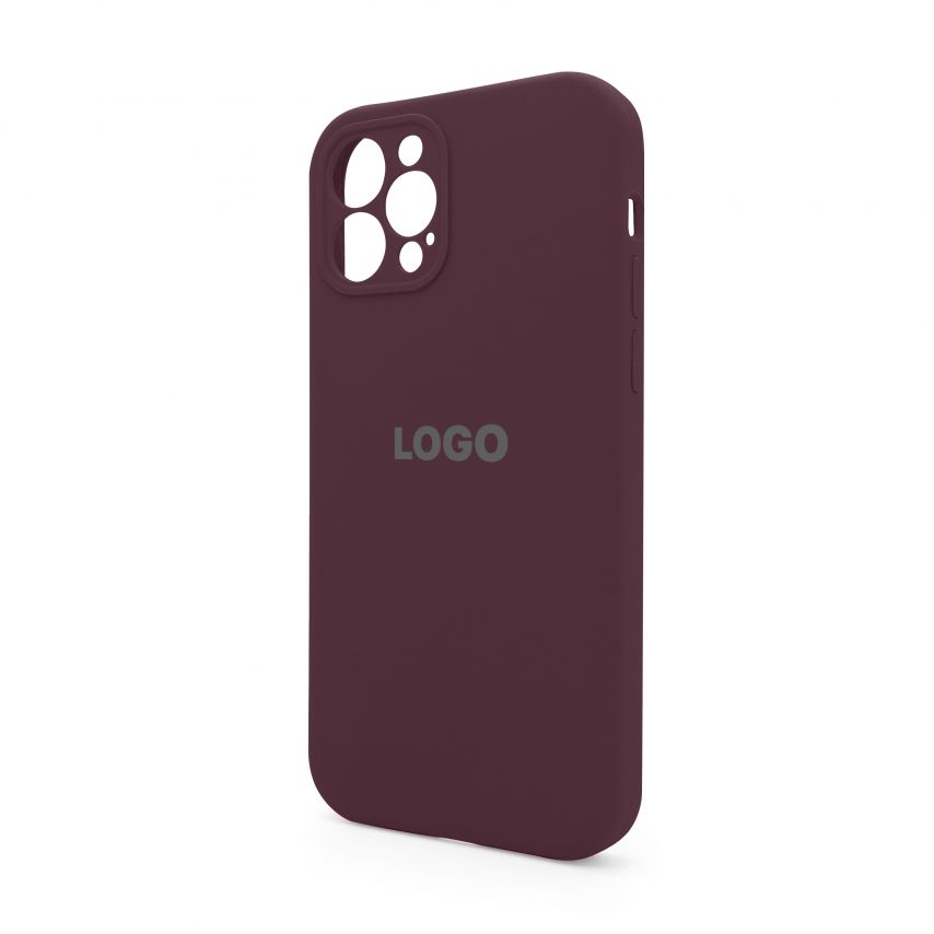 Чохол Full Silicone Case для Apple iPhone 12 Pro maroon (42) закрита камера