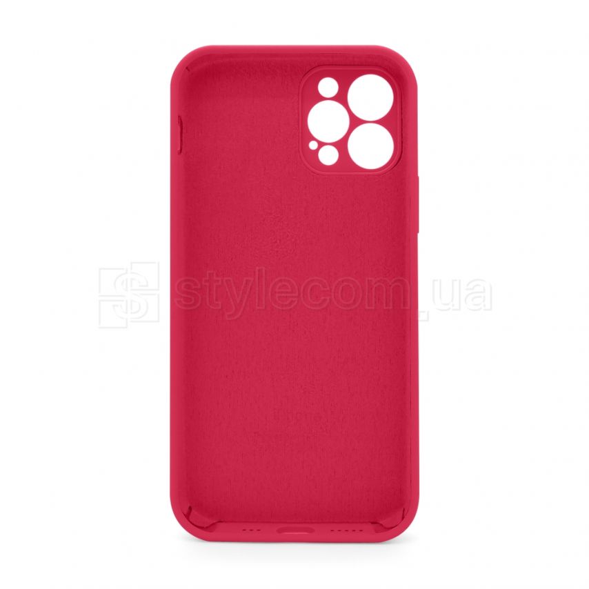 Чехол Full Silicone Case для Apple iPhone 12 Pro rose red (37) закрытая камера