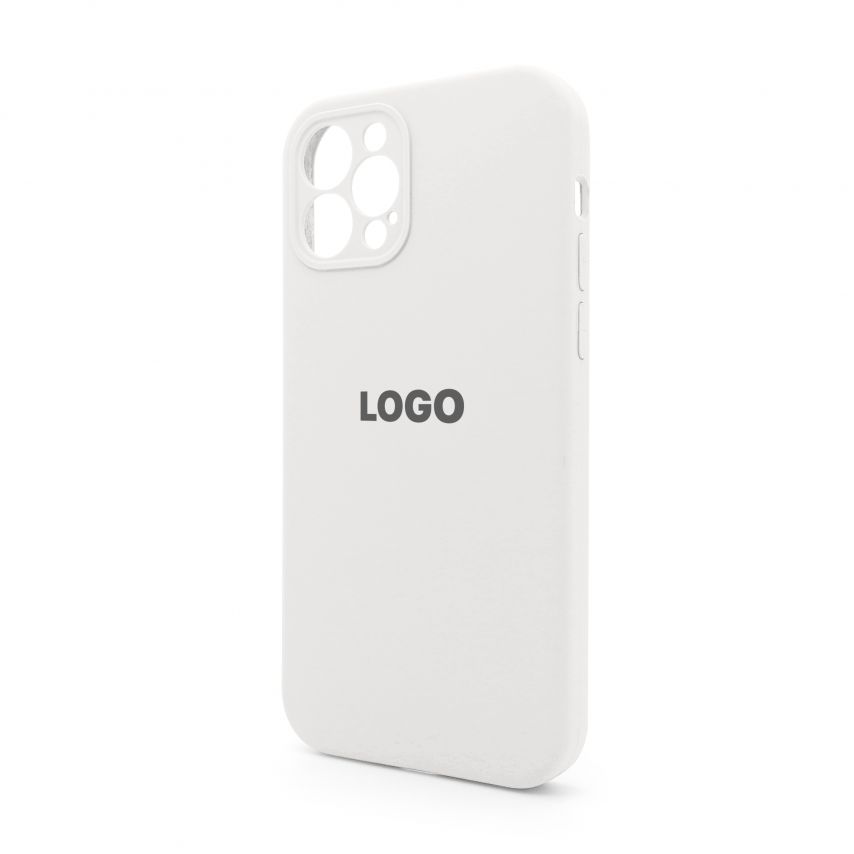 Чехол Full Silicone Case для Apple iPhone 12 Pro white (09) закрытая камера