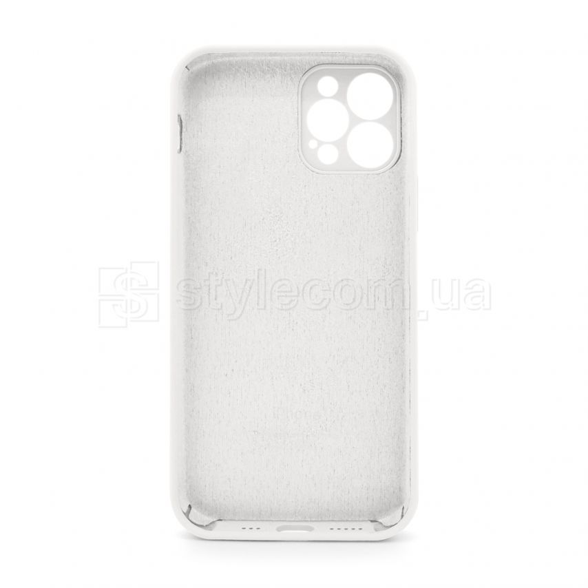 Чехол Full Silicone Case для Apple iPhone 12 Pro white (09) закрытая камера