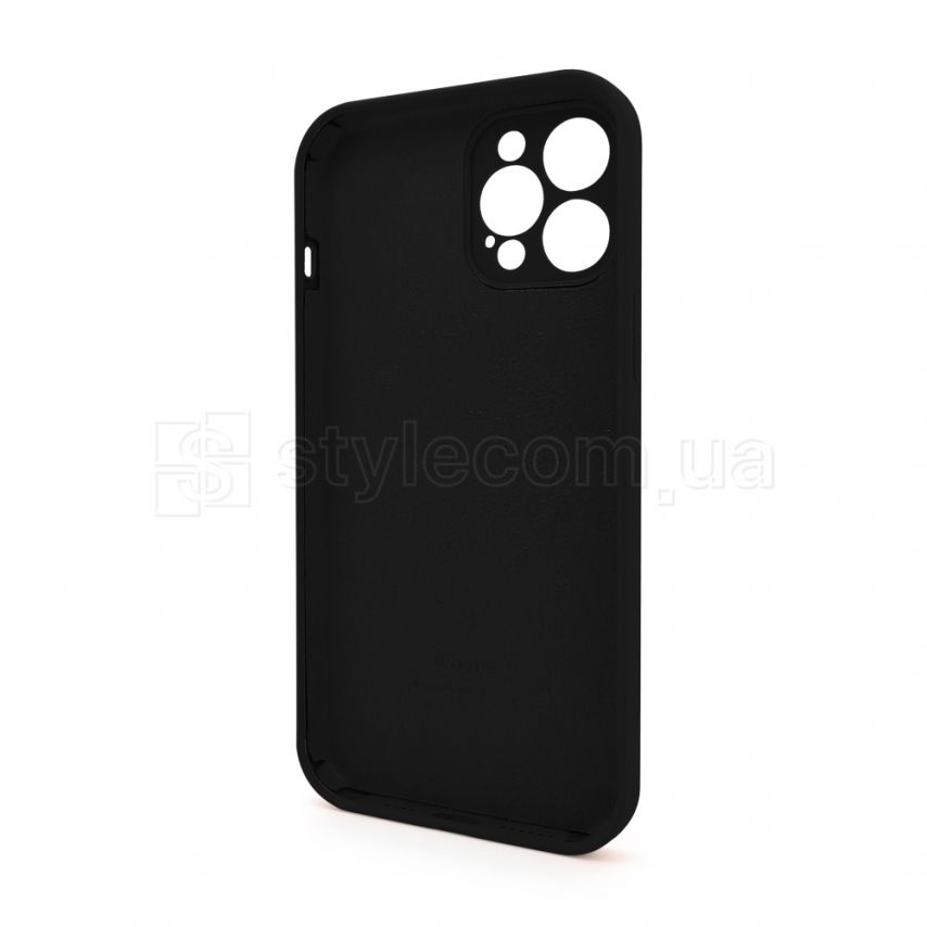 Чехол Full Silicone Case для Apple iPhone 12 Pro Max black (18) закрытая камера