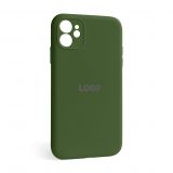 Чехол Full Silicone Case для Apple iPhone 12 army green (45) закрытая камера