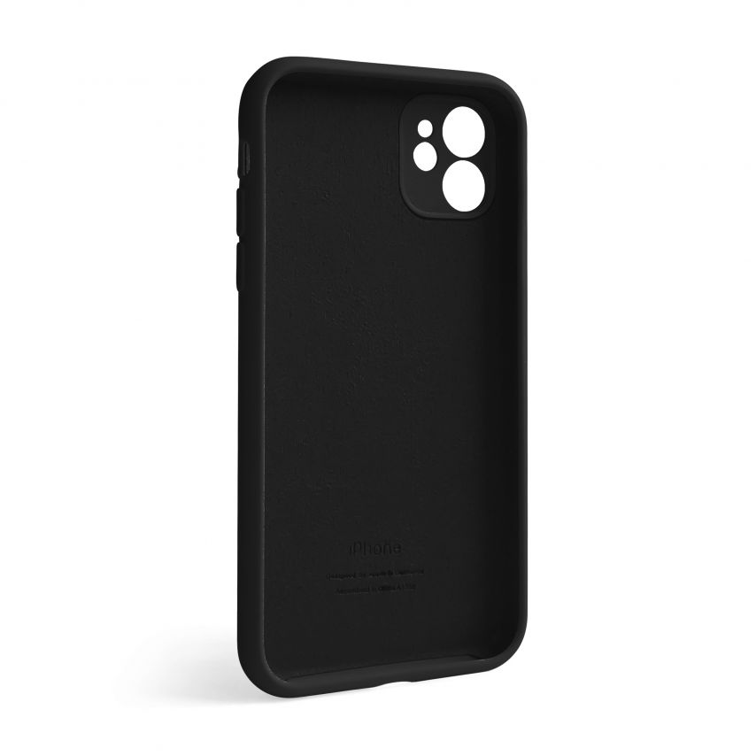 Чехол Full Silicone Case для Apple iPhone 12 black (18) закрытая камера