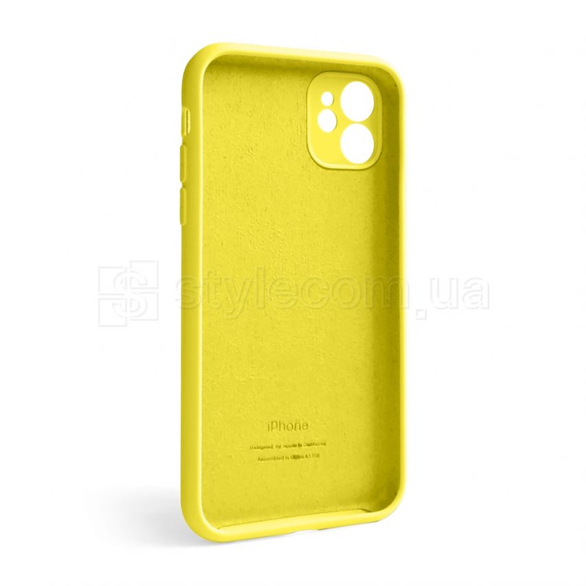 Чехол Full Silicone Case для Apple iPhone 12 canary yellow (50) закрытая камера