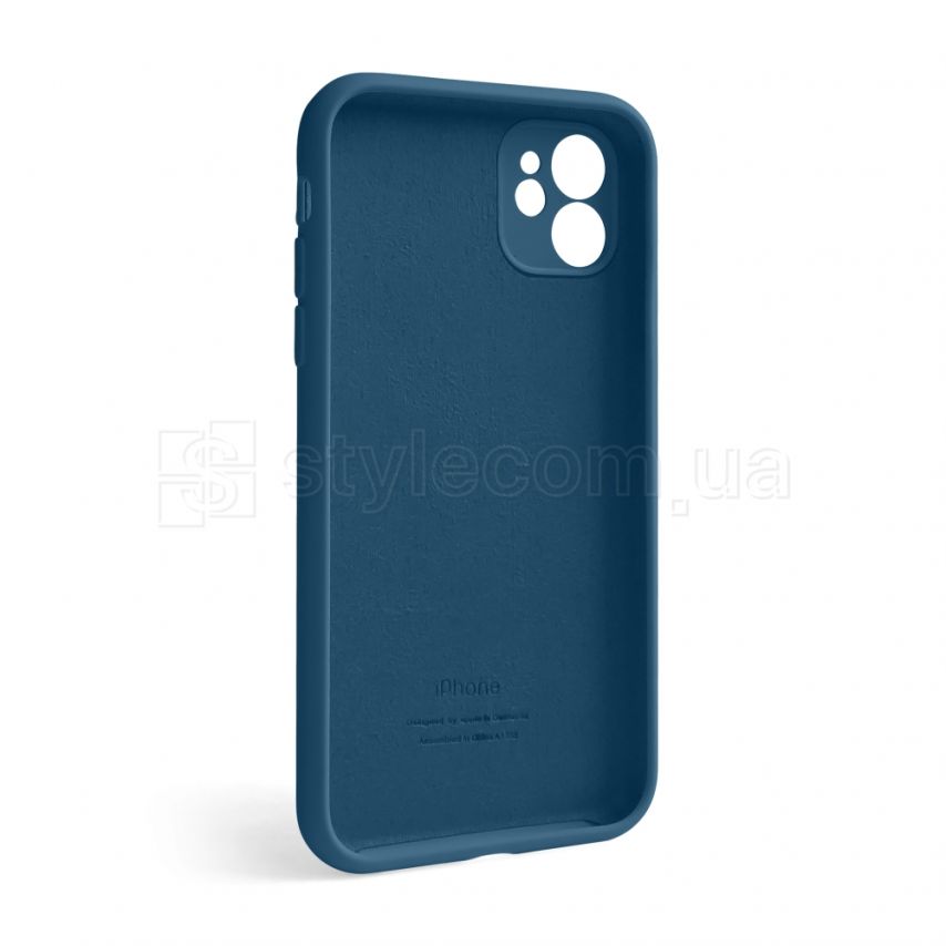Чехол Full Silicone Case для Apple iPhone 12 cosmos blue (46) закрытая камера