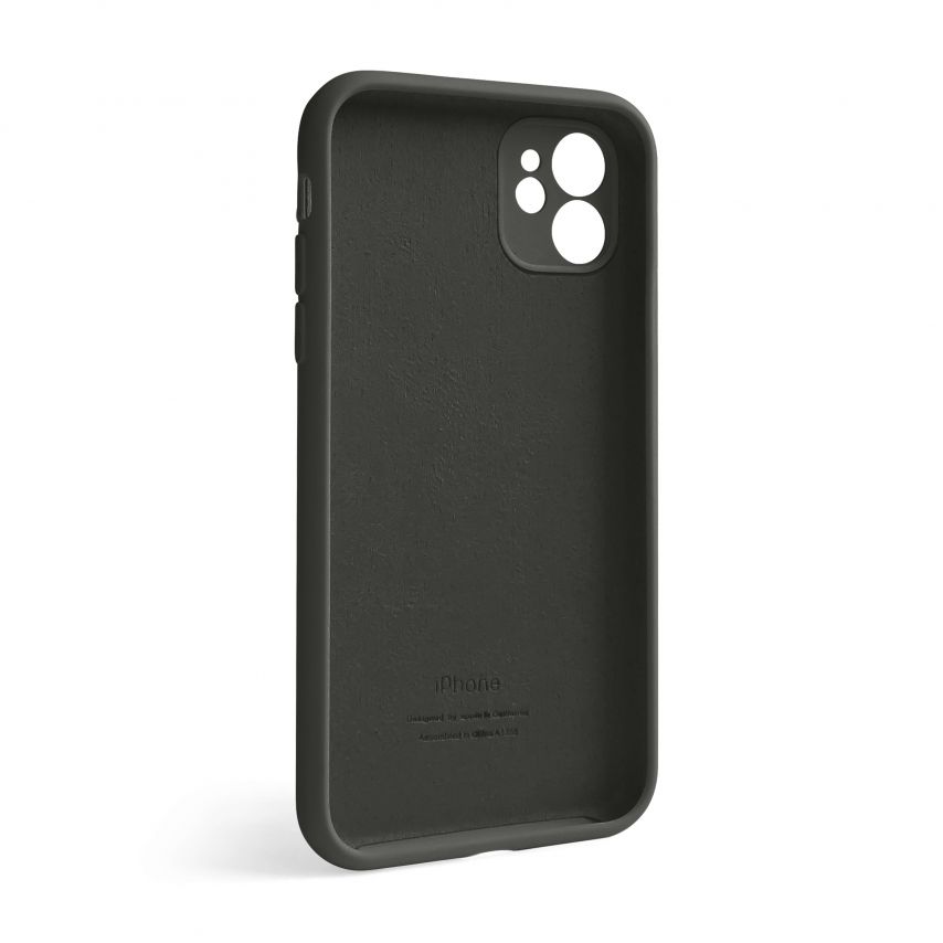 Чехол Full Silicone Case для Apple iPhone 12 dark olive (35) закрытая камера