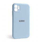 Чохол Full Silicone Case для Apple iPhone 12 light blue (05) закрита камера