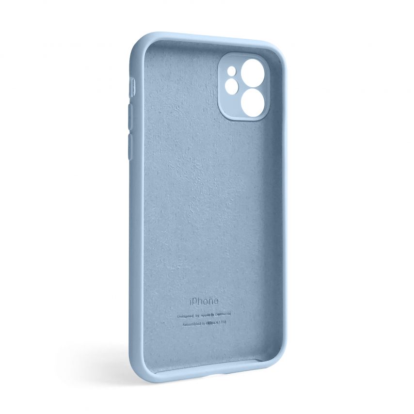 Чохол Full Silicone Case для Apple iPhone 12 light blue (05) закрита камера