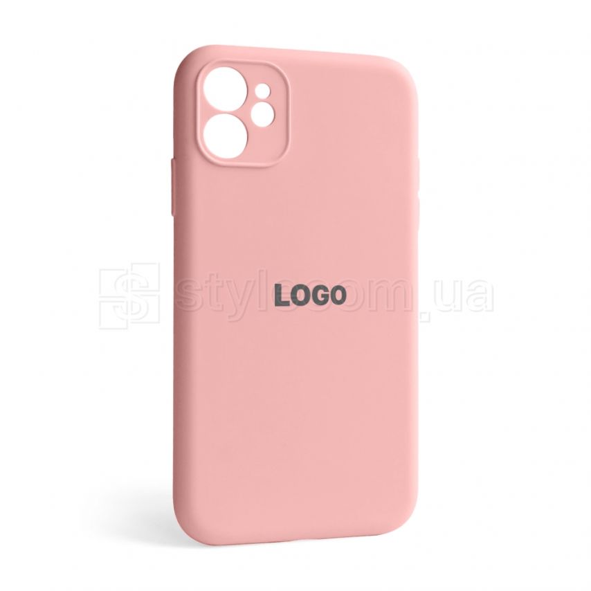 Чехол Full Silicone Case для Apple iPhone 12 light pink (12) закрытая камера