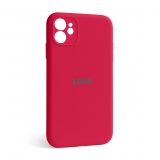 Чехол Full Silicone Case для Apple iPhone 12 rose red (37) закрытая камера