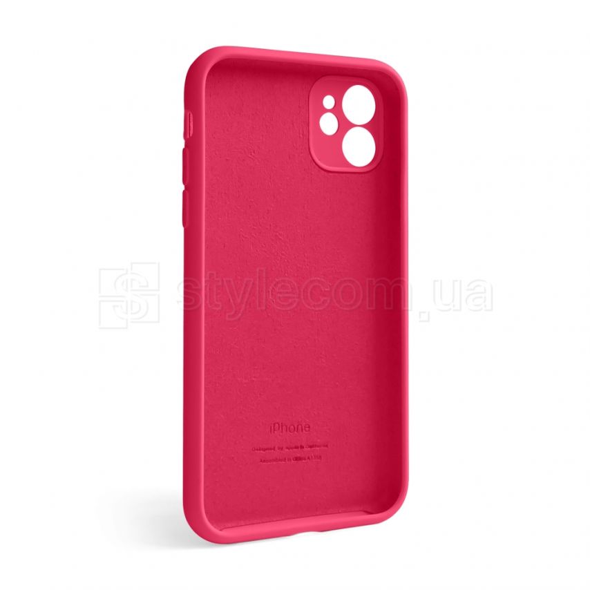 Чехол Full Silicone Case для Apple iPhone 12 rose red (37) закрытая камера