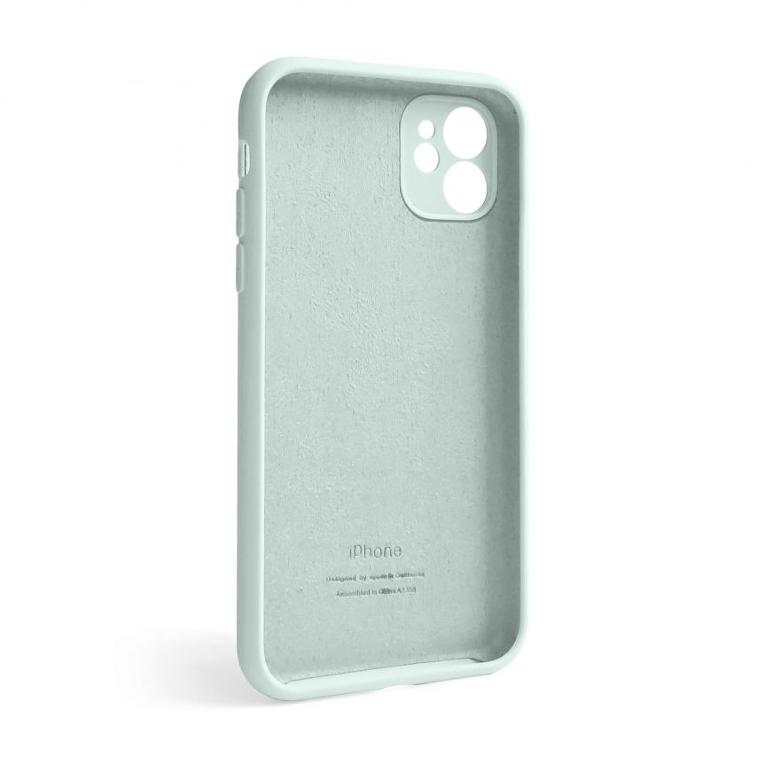 Чехол Full Silicone Case для Apple iPhone 12 turquoise (17) закрытая камера