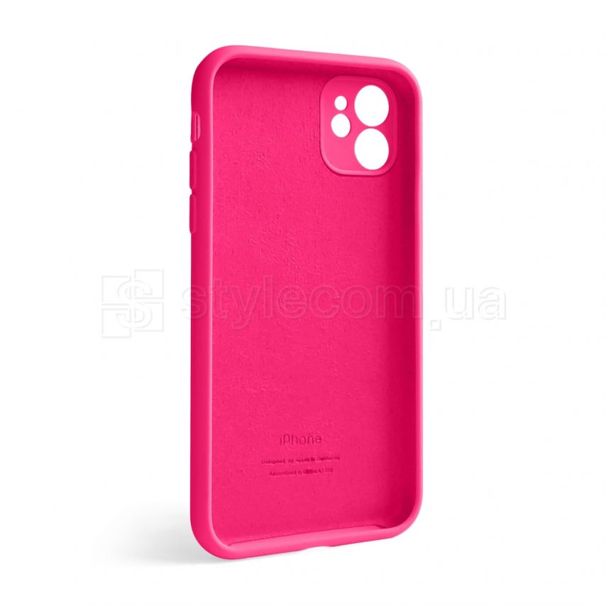 Чехол Full Silicone Case для Apple iPhone 12 shiny pink (38) закрытая камера