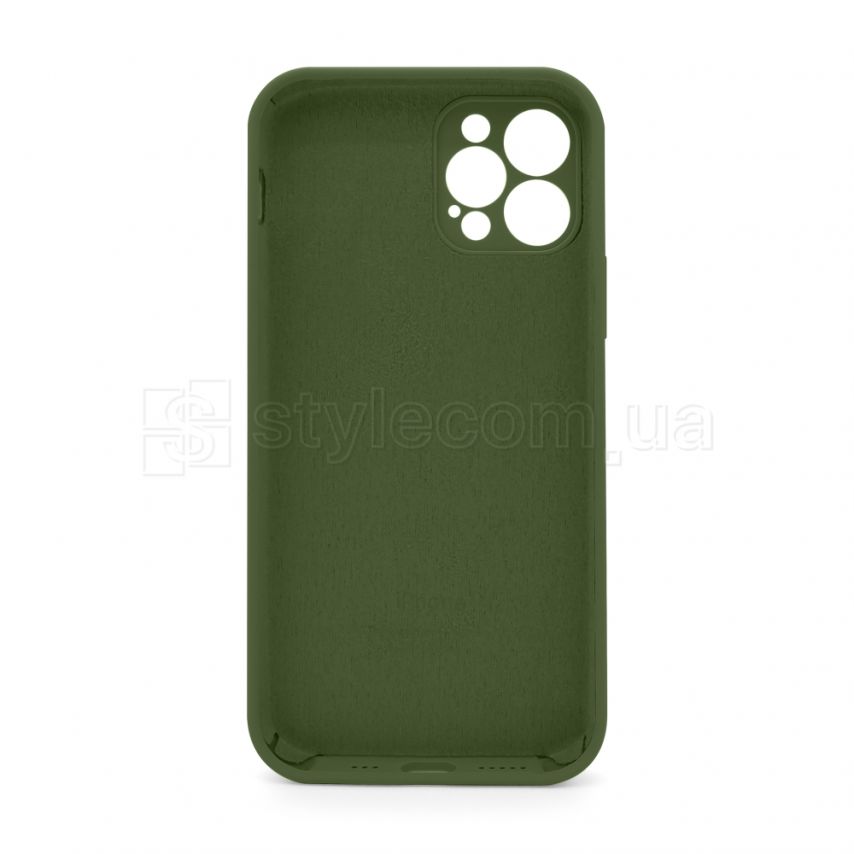 Чехол Full Silicone Case для Apple iPhone 12 Pro army green (45) закрытая камера
