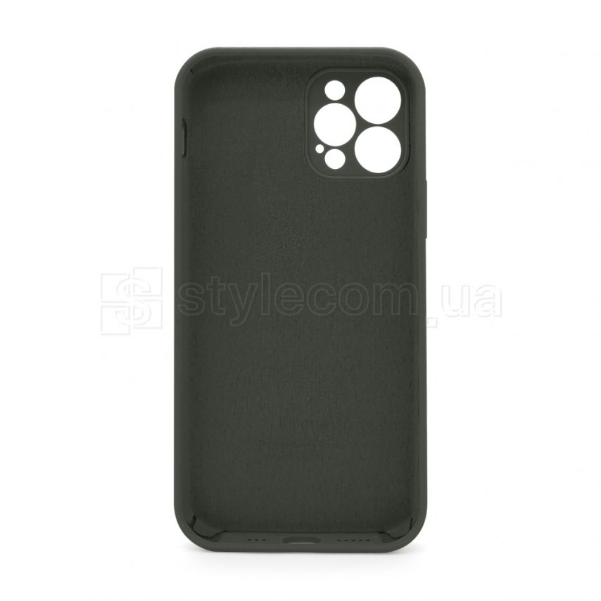 Чохол Full Silicone Case для Apple iPhone 12 Pro dark olive (35) закрита камера